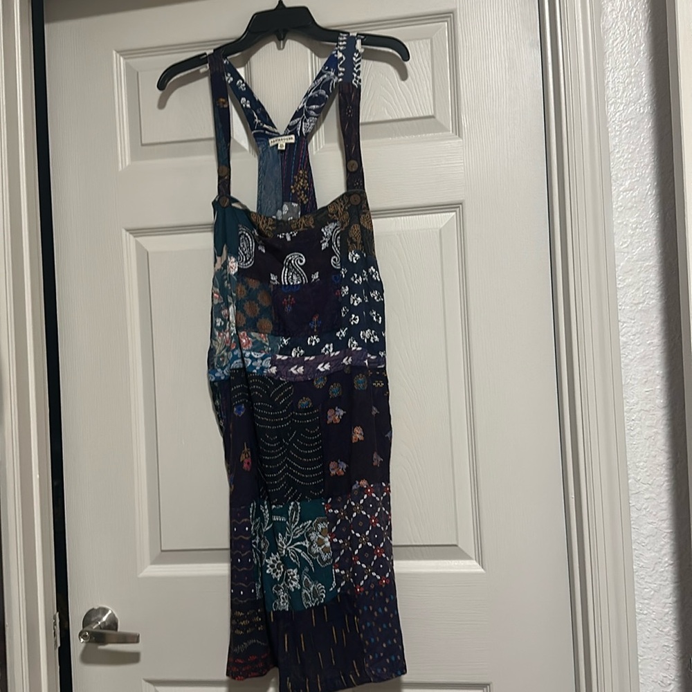 EARTHBOUND Multicolor Patchwork Midi Dress